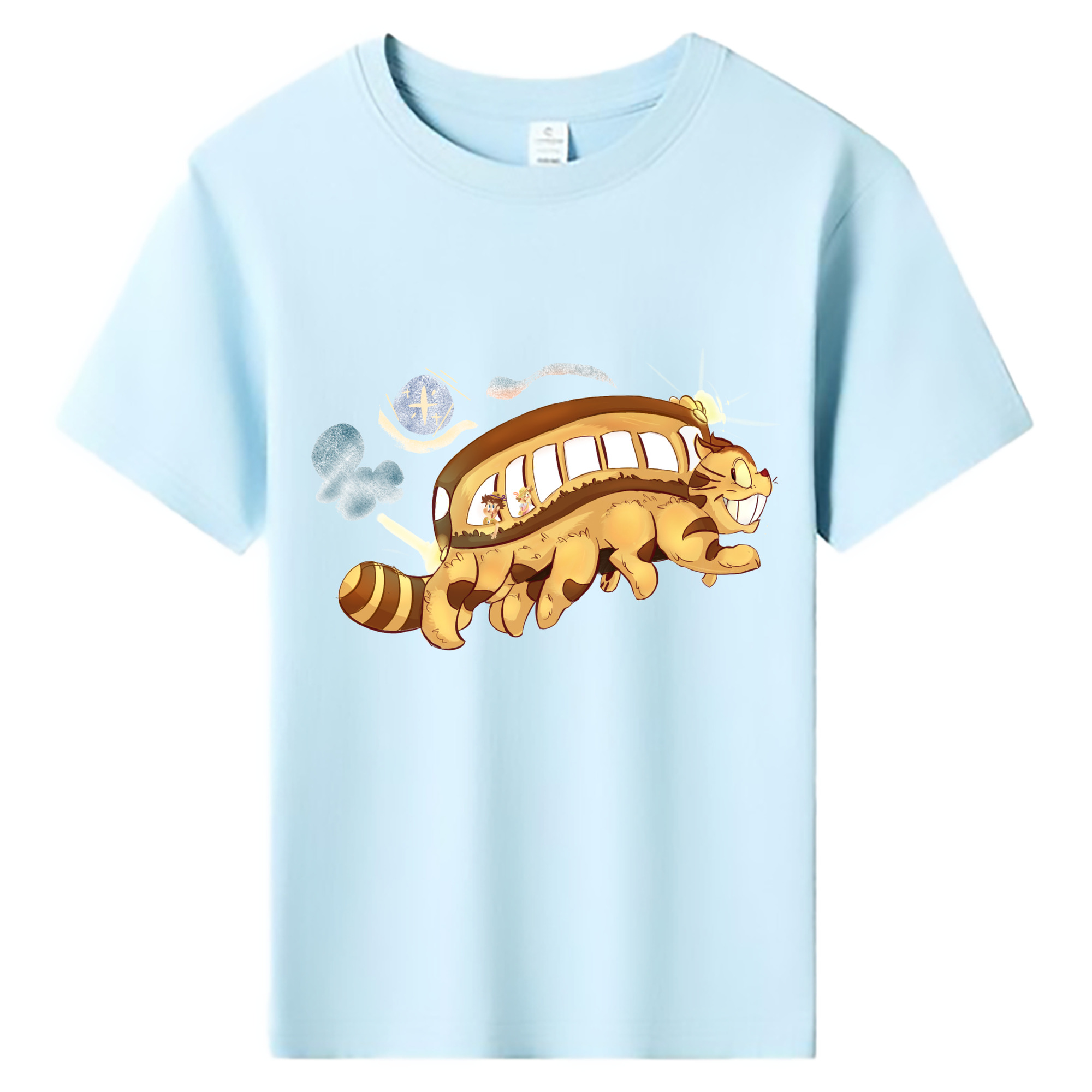 （画像用） となりのトトロ 草壁メイ 草壁サツキ My Neighbor Totoro Satsuki Kusakabe Mei Kusakabe 綿100％キッズTシャツ（フロントプリント）